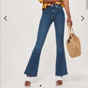 Topshop Moto Jamie Flare Jeans-size 25